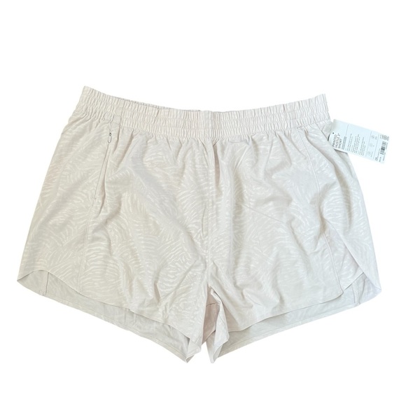 Athleta Printed Hustle 3” Shorts - Size 1X - Fiji Veil Grey - NWT - Picture 1 of 13